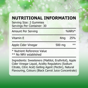 Gummies au vinaigre de cidre de pomme très vendues : favorisent un poids sain, non destinées aux femmes enceintes, aident à perdre du poids et stimulent le transit intestinal. - Product Image 3