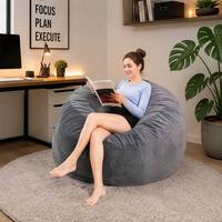 Fauteuil pouf en fausse fourrure de luxe, grand pouf ovale, ottoman, siège moelleux en peluche pour salon, chambre à coucher, 120x60cm