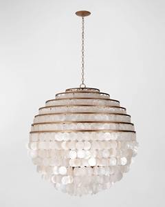 Blue Geometric Lantern <b>Chandelier</b> with <b>Gold</b> Accents, <b>Modern</b> Artistic Lighting for Entryways - Product Image 5
