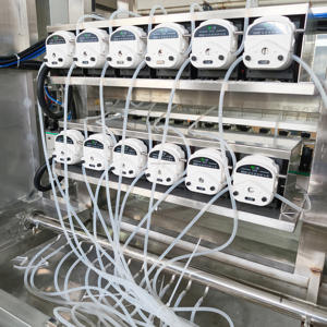 Máquina automática de llenado de líquidos para botellas de plástico PET a pequeña escala, 12 cabezales, para salsa, mermelada, agua, jugo, aceite. - Product Image 4