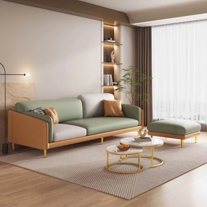 Funda Curva Moderna de Tres Plazas <span class=keywords><strong>para</strong></span> Sofá de Sala de Estar, Conjunto Modular de Tela Europea Cómoda de Estilo Italiano - Product Image 3