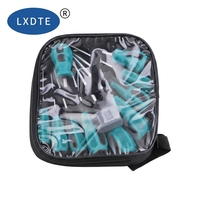 LXD Lot de 10 tournevis magnétiques Phillips et plats en CRV, kit d'outils de réparation et d'entretien domestique avec sac de rangement