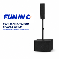 Système de haut-parleurs colonne actifs professionnels FUNINC Audio CB-1541A 8 Ohms 4*4'' pour églises et scènes de concert