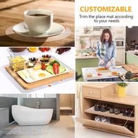 Revêtement de tiroir/tapis de cuisine Non adhésif, 1 pièce, Transparent, en EVA, pour réfrigérateur et cuisine