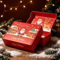 Maßgefertigte Weihnachts-Faltschachtel Wellpappe Geschenkverpackungsbox Bedruckte Handwerks-Versandbox für den Einzelhandel