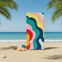 Serviette de bain et de plage en microfibre personnalisée avec nom imprimé, absorbante, rectangulaire, compressée, pour voyage, piscine, spa, maison, hôtel, cadeau promotionnel
