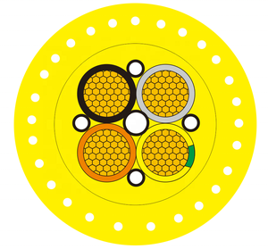 Cable de Tambor de PVC Darou Reel Screend AC0.6/1KV DC1.8KV, Conductor de Cobre Desnudo Flexible Libre de Oxígeno, Aislamiento de PE, Cubierta de PTFE - Product Image 3