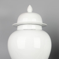 J124 Pot de gingembre blanc en porcelaine autre décoration d'intérieur vase minimaliste pot de fleurs décoration pour mariage
