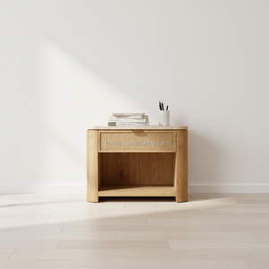 Comodino MYHOME in Stile Contemporaneo, Legno di Quercia Massiccio, Durevole, Antico, Arredamento Camera da Letto, 1 Cassetto - Product Image 5