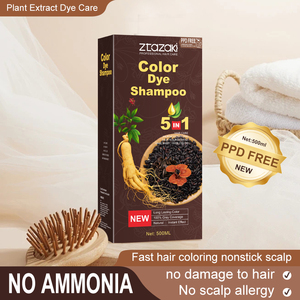 Ztazaki Permanent En Gros Ginseng Cheveux <span class=keywords><strong>Couleur</strong></span> Shampooing 500ml Ppd Gratuit <span class=keywords><strong>Magique</strong></span> Rapide Cheveux <span class=keywords><strong>Couleur</strong></span> Teinture Marque Privée Oem Odm - Product Image 2