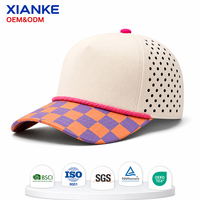 Casquettes de golf X&K brodées au laser avec broderie structurée, sur mesure, imperméables, à visière imprimée, anti-humidité, casquette professionnelle de type trucker