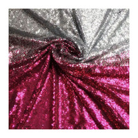 Vente en gros de tissu de broderie à paillettes de 3mm, dégradé de paillettes à surface brillante, tissu de broderie à paillettes