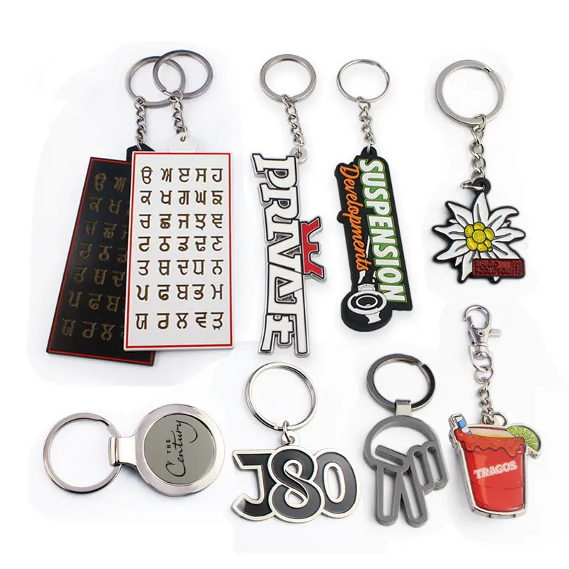 Các Nhà Sản Xuất Giá Rẻ Kim Loại Tùy Chỉnh Mềm Cứng Men Keyring Mạ Vàng 2D/3D Móc Chìa Khóa Keychain