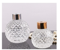 Diffuseur d'arômes créatif en forme d'ormeau, en verre transparent blanc cristallin sphérique, ornement de maison, diffuseur à bâtonnets sans flamme