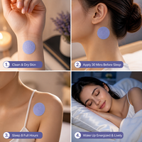 Patch de sommeil profond respirant sans mélatonine en non-tissé, pour un soutien naturel de la relaxation nocturne, vente en gros directe usine