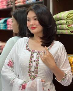 Heavy Georgette Butti bordado viscosa Chanderi mujer fiesta tradicional Ropa Étnica secado rápido cosido indio Kurti Top - Product Image 2