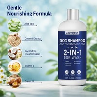 Shampooing et après-shampoing pour chien 2-en-1 Zourunan, nettoyage en profondeur, désodorisant, lavage pour animaux de compagnie, étiquette privée, OEM, vente en gros