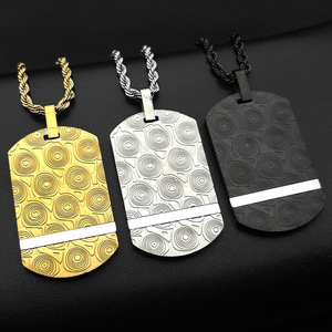 Collar de hombre Climbers Crack Hang de acero inoxidable con colgante de sol y cruz - Product Image 2