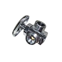 Robinet d'angle Duotian DT0488 au design moderne, type américain, en laiton chromé poli, poignée ovale, 1/2"-3/4", accessoire pour robinet d'eau