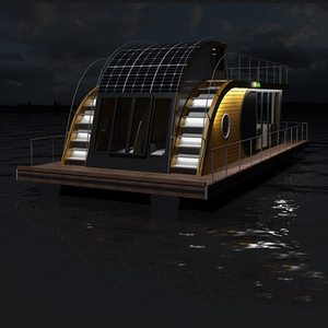 Casa de agua Modular, casa móvil pequeña, casa flotante motorizada, <span class=keywords><strong>Hotel</strong></span> Suite, casa de campo Solar, yate flotante - Product Image 4