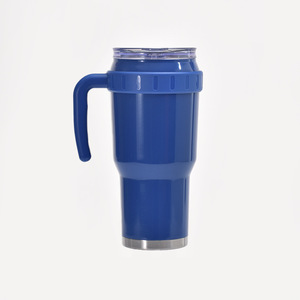 Grande tasse de voiture isotherme en acier inoxydable écologique de 40 oz avec poignée et couvercle anti-débordement pour la rentrée scolaire - Product Image 4