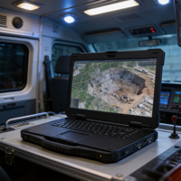 14 inch Intel Robuuste Industriële Laptop Zwart IP65 Waterdicht RTX 4060 voor Mijnbouw Onderzoek OEM ODM Wi-Fi 6 voor 5.2