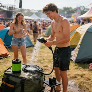 Pompe <span class=keywords><strong>de</strong></span> <span class=keywords><strong>douche</strong></span> électrique portable rechargeable haute performance pour le camping et les activités <span class=keywords><strong>de</strong></span> plein air - Product Image 2