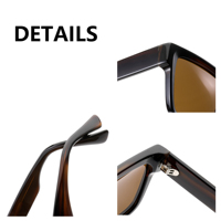 Nouvelles Lunettes de Soleil Tendance de Luxe pour Hommes, Monture Carrée en Acétate, Protection UV400, Collection 2026