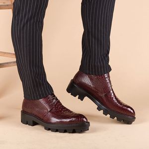 Zapatos de Cuero al por Mayor para Hombre, Botas de Alta Calidad con Cordones y Suela Gruesa, Otras Botas Modernas para Hombre - Product Image 1