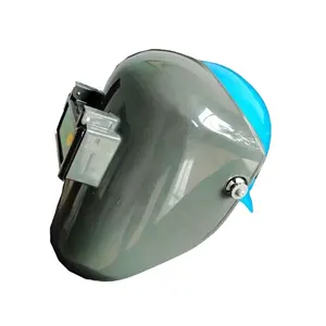 CE EN379定制黑色玻璃全面罩翻转焊接头盔，中国安全头盔供应商