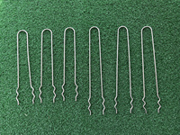 Clous de jardin ondulés en U anti-dérapants, clous de pelouse galvanisés pour l'installation de gazon extérieur