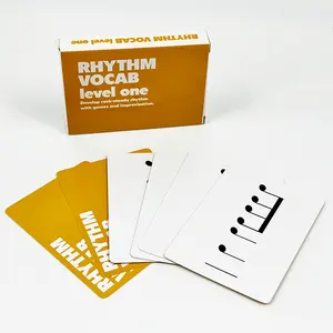 OEM печать на заказ английская Музыка Обучение флэш-карты бумажная детская развивающая карточная игра для детей
