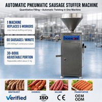 Machine automatique pneumatique à tordre et à lier les saucisses pour la fabrication de saucisses de petit-déjeuner, de pepperoni, de kielbasa et de saucisses de sang