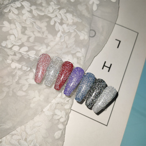 Hot Sale No Wipe UV Gel Diamond Top Coat Gel <strong>Polish</strong> With Shimmer <strong>Clear</strong> <strong>Glitter</strong> Top Gel in 5ML/10ML/15ML Bottle - Product Image 3