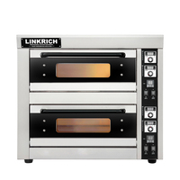 Four industriel à deux étages à grande vitesse pour la cuisson de pizza et de pain électrique avec certificat CE pour les boulangeries 220V état neuf