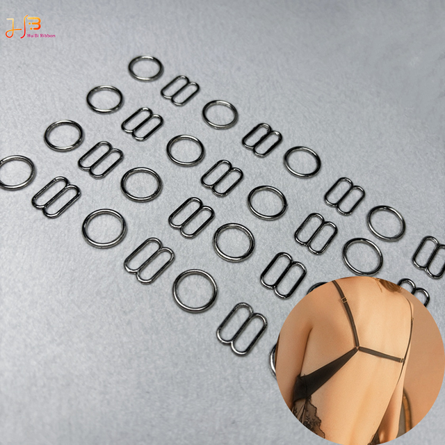 Custom 0.9cm Zinc Alloy O Ring & Strap Slider, Bra Hook Clasp Fittings for Underwear Lingerie Production