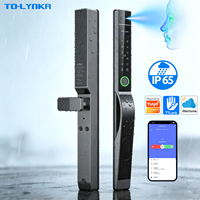 Cerradura Inteligente Impermeable para Puerta, con Reconocimiento Facial, Tuya Wifi, Ttlock, para Puerta Corredera de Vidrio, para Puerta de Aluminio