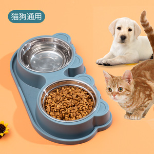 Comedero <span class=keywords><strong>para</strong></span> gatos de doble cuenco de acero inoxidable 304 - Product Image 3