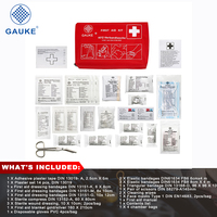 Sac en nylon Din13164 rouge 21,5x6,5x15,5 cm, dispositifs médicaux d'urgence certifiés CE, trousse de survie, ozone