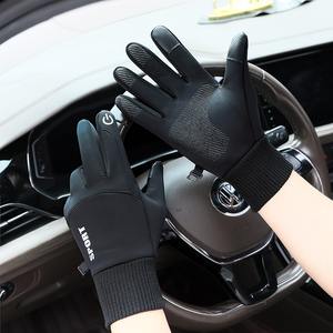 Gants de cyclisme pour hommes hiver coupe-vent imperméable Plus velours écran tactile pêche Sports de plein air <span class=keywords><strong>vélo</strong></span> moto gants chauds - Product Image 5