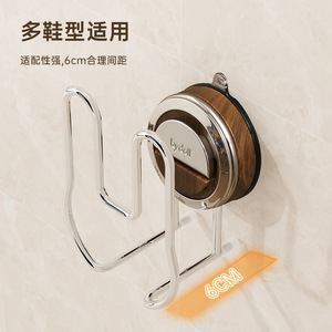 Bathroom Slipper <b>Rack</b> <b>Wall</b> Mounted Suction Cup 6Cm Spacing For <b>Shoes</b> Storage <b>Rack</b> - Product Image 1