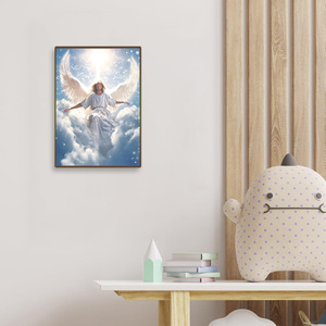 SONGWOOART Jesús Cruz religiosa diamante pintura 5d moda moderna lienzo mosaico completo taladro diamante pintura - Product Image 2