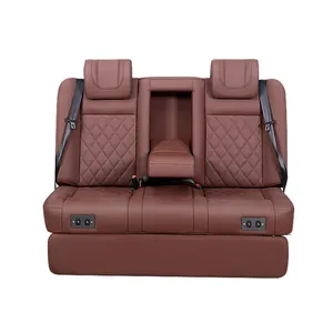 JYJX019 लक्जरी चमड़े ऑटो सीट वैन रूपांतरण Motorhome सोफे बिस्तर सीट धावक