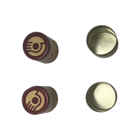 Topack Nouveau Design Bouchon de Bouteille Rond Personnalisé en Aluminium, Couvercles à Vis Argentés 28mm