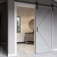 Portes de grange en bois classiques pour l'intérieur, adaptées aux chambres d'hôtel/système de porte coulissante