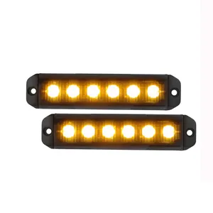 12-24volt Universal Fitment 6 Led warna Amber Led Bumper sisi penanda lampu sein