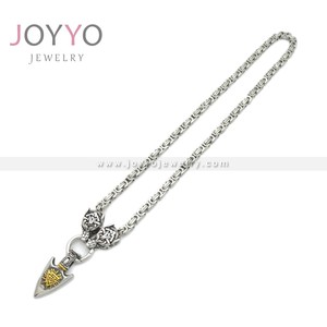 Collier Homme Loup Viking Pelle Triangle Amulette Acier Inoxydable Bijoux Nordiques & Celtiques - Product Image 4