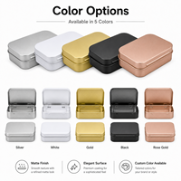 Boîte à bonbons en fer blanc durable de qualité alimentaire 95x60x22mm, écologique, recyclable, avec couvercle sécurisé, logo personnalisé