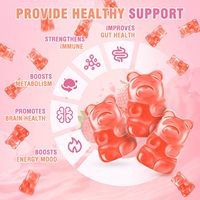 Complément anti-âge OEM, gommes au collagène avec kératine, biotine et acide hyaluronique, soutien beauté végétalien pour les cheveux, la peau et les ongles