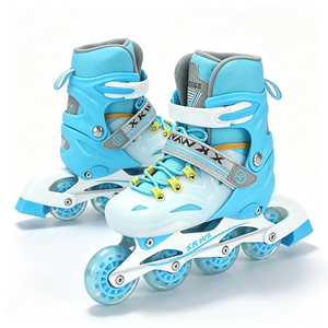 <span class=keywords><strong>Patines</strong></span> en Línea para Niños, Juego Completo con Casco y Equipo de Protección, <span class=keywords><strong>Ruedas</strong></span> de PU, <span class=keywords><strong>Patines</strong></span> de <span class=keywords><strong>Ruedas</strong></span> para Exteriores para Niños y Niñas Principiantes - Product Image 1
